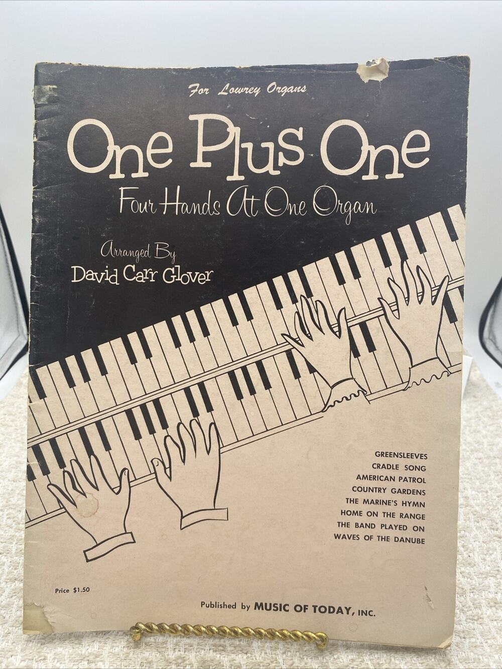 One Plus One Four Hands At One Organ BOOK 1 By David Carr Glover 8 Pieces Sheet